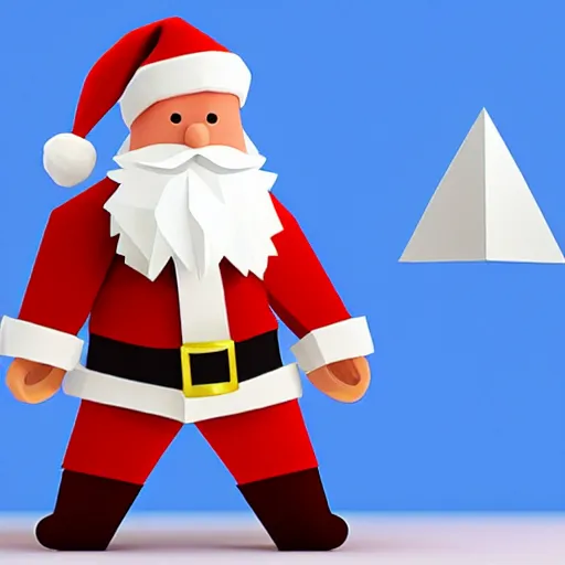 Image similar to low poly santa claus