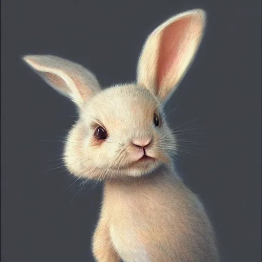 Prompt: happy and cute face of baby rabbit made by nebula space, face only, model shot, big eyes, big smile, pencil drawing, pastel, smooth, soft lights, by marc simonetti