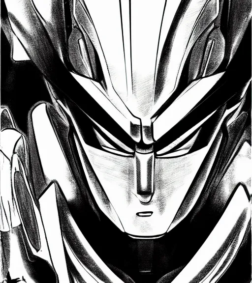 Prompt: go nagai ishikawa ken style manga super robot portrait detailed ink drawing hd key visual official media with touch of frank Miller Alex Ross ito junji giger style