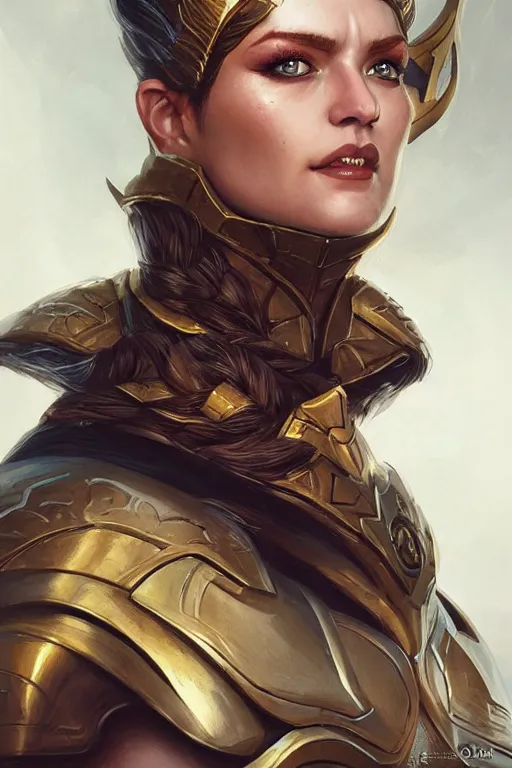 Image similar to amazon valkyrie athena, d & d, fantasy, portrait, highly detailed, headshot, digital painting, trending on artstation, concept art, sharp focus, illustration, art by artgerm and greg rutkowski and magali villeneuve