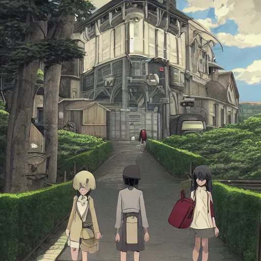 Image similar to kino's journey (2003), highly detailed digital art