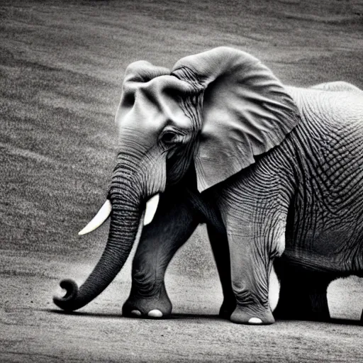 Image similar to photograph of elephant by michael snedic, award winning