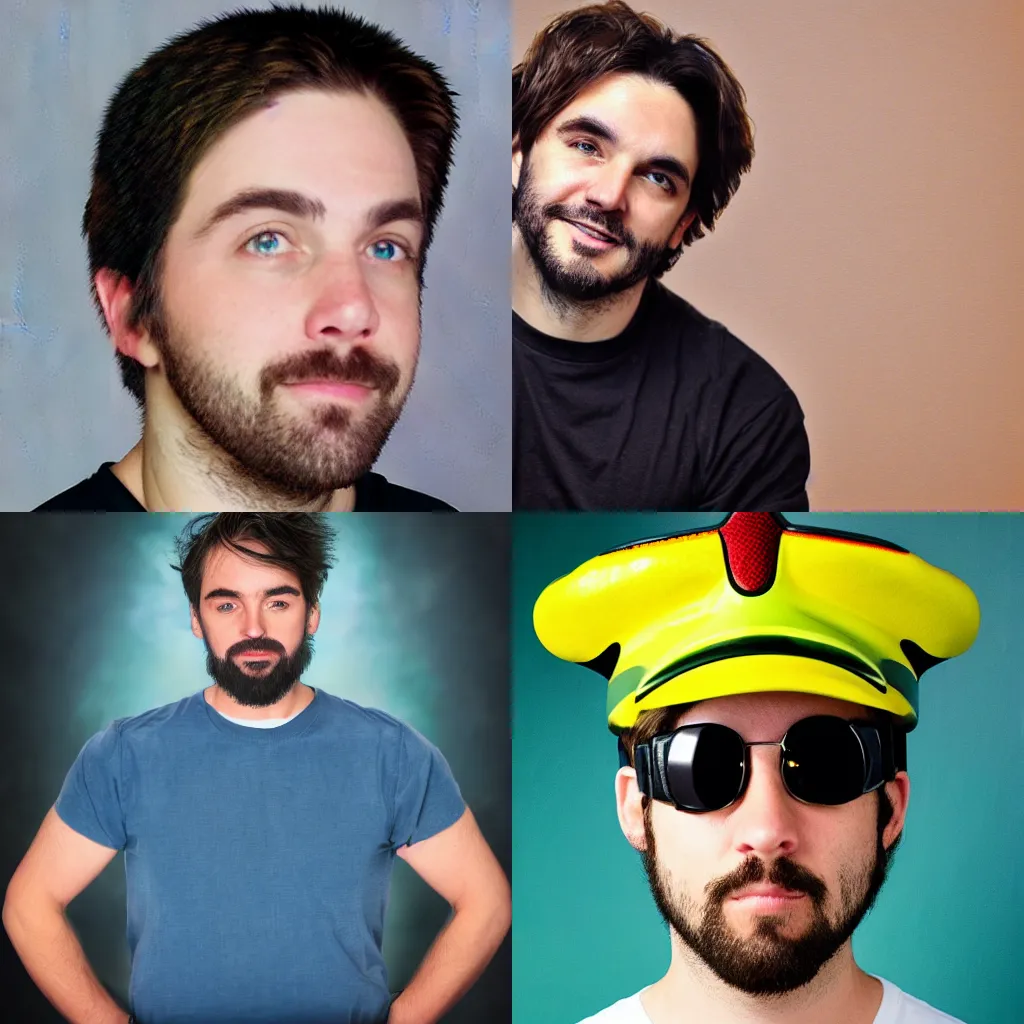 Prompt: portrait photograph of vinny vinesauce