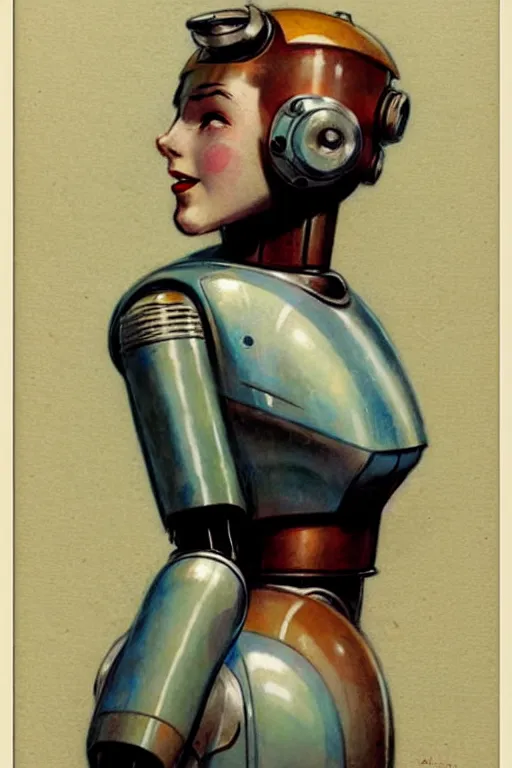 Image similar to ( ( ( ( ( 1 9 5 0 s retro future robot android woman. muted colors. ) ) ) ) ) by jean - baptiste monge!!!!!!!!!!!!!!!!!!!!!!!!!!!!!!