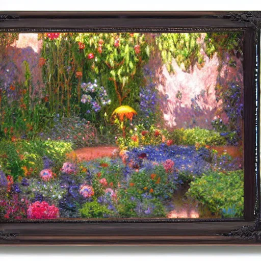 beautiful fantasy flower garden, saturated, detailed