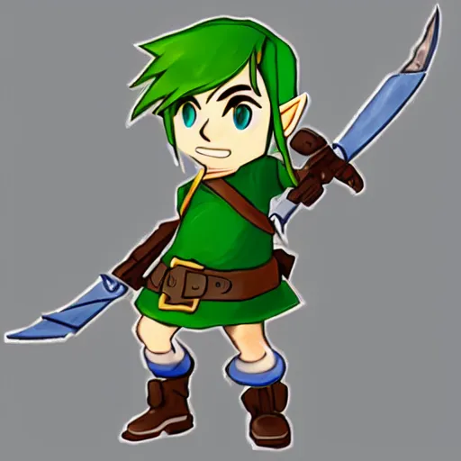 Prompt: link in the style of kyle ferrin