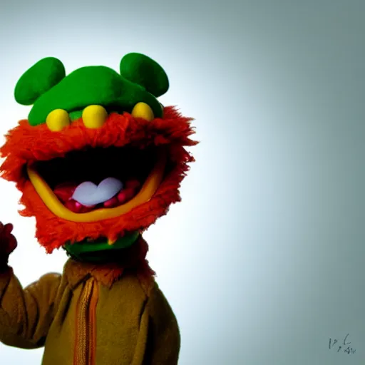 Image similar to A still of Bowser as a muppet, photo real, photographic, photograph, artstation, trending, award winning, epic lighting, featured