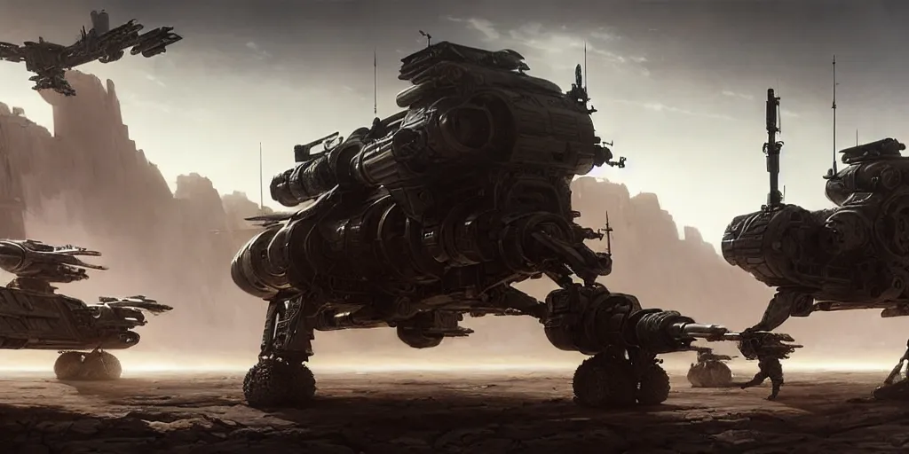 Image similar to hyper realistic sci - fi matte concept art painting of epic cinematic battle between mechwarriors and soldiers fighting on mars, guns, missiles, explosions, beautiful details, strong composition painted by kim jung guweta studio rutkowski, james gurney and greg rutkowski, and lucasfilm, smooth, intricate, detailed, sharp focus, cinematic