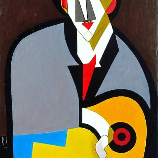 Image similar to cubism era portrait of george harrison