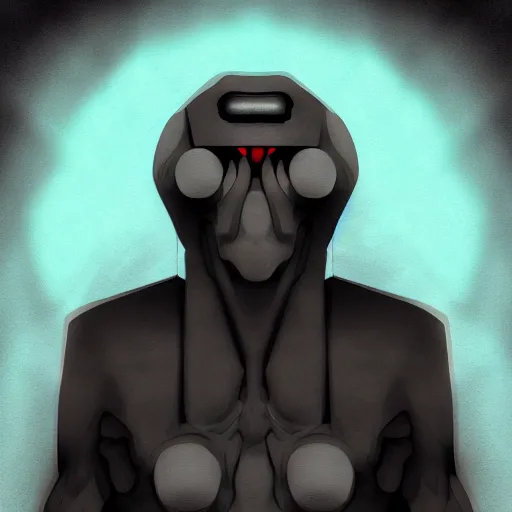 Prompt: the mediator from humanity has declined, digital art