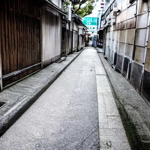 Image similar to abandoned street of tokyo with stone of people