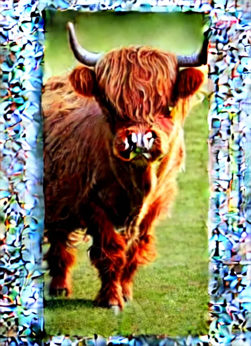 Image similar to highland cattle artwork poster