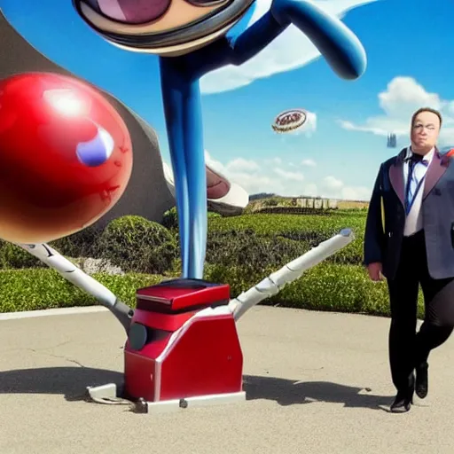 Image similar to elon musk as doctor eggman in sonic live action movie , 8k resolution, full HD, cinematic lighting, award winning, anatomically correct