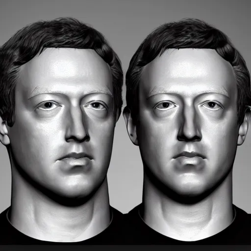 Image similar to Mark Zuckemberg, ZBrush, minimalistic