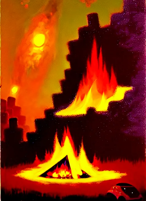 Image similar to camp fire by paul lehr