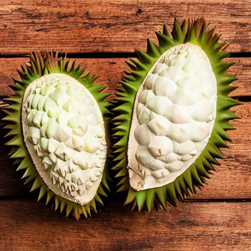 Image similar to two durian as a synth pop music band