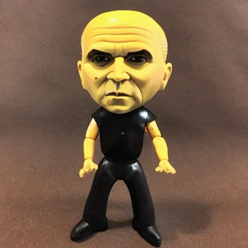 Image similar to wilhelm reich, stop motion vinyl action figure, plastic, toy, butcher billy style