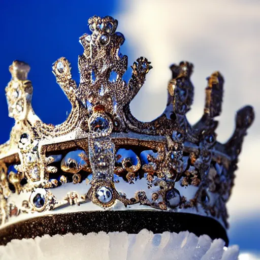 Prompt: beautiful ice queen ornate cload and crown, highly detailed, 4k, HDR, smooth, sharp focus, hyper realistic, high resolution, award-winning photo