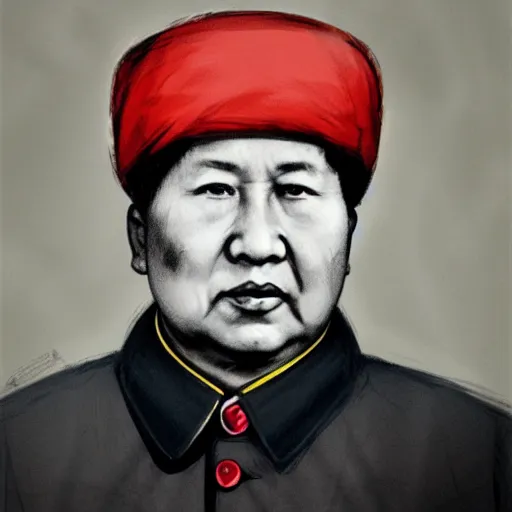 Image similar to mao zedong as epic lord unifier of red china, colourised, face portrait, epic, military art, fantasy, dieselpunk, hd shot, digital portrait, beautiful, artstation, comic style, by artgerm, guy denning, jakub rozalski, magali villeneuve and charlie bowater