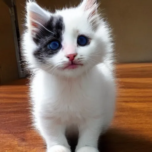 Image similar to a kitten with a big chest