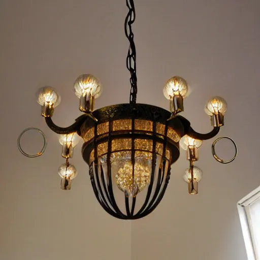 Prompt: roaring twenties chandelier light fitting