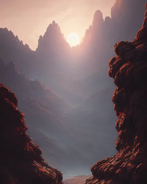 Prompt: double sunrising in the valley of fire, environment art, fantasy art, landscape art, in the style of greg rutkowski, illustration, epic, fantasy, intricate, hyper detailed, artstation, concept art, smooth, sharp focus, ray tracing