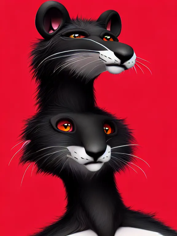 Image similar to furry - male - red - black - weasel - detective - fursona uhd ue 5 visual novel expressions, photorealistic, trending on weasyl