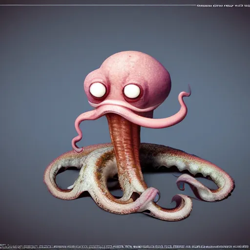 Image similar to hyperrealistic dslr film still of early cuyler squidbillies anthropomorphic squid, stunning 8 k octane comprehensive 3 d render, inspired by istvan sandorfi & greg rutkowski & unreal engine, perfect symmetry, dim volumetric cinematic lighting, extremely hyper - detailed, extremely lifelike attributes & lifelike texture, intricate, masterpiece, artstation, stunning