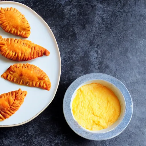 Image similar to empanada de polenta