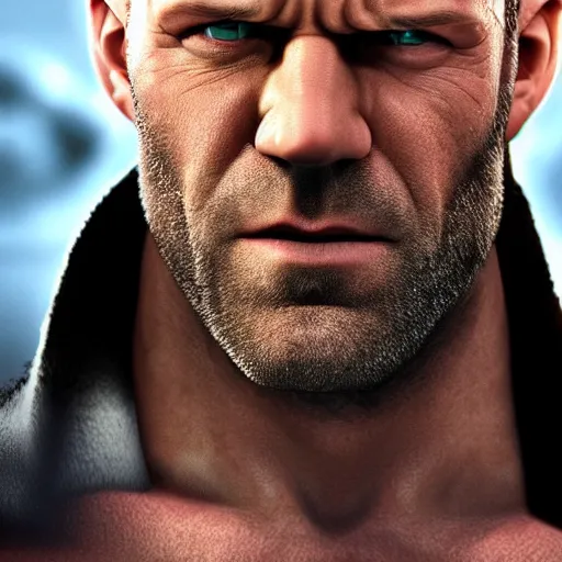 Image similar to if jason Statham was the hulk, cinematic, epic, cool, photo realistic, 4k, high detail