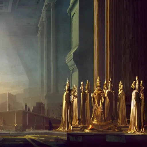 Image similar to sci-fi organic form car 50% of canvas and wall structure in the coronation of napoleon painting by Jacques-Louis David and in the blade runner 2049 film organic architecture forms unreal engine 5 lumen lighting ultra high detail ultra realism 4k in plastic dark tilt shift