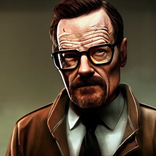 Prompt: Bryan Cranston dressed up as Gordon Freeman for Half Life Movie film still, 4k resolution, 8k resolution, HD Quality, highly detailed, very detailed, detailed, studio quality lighting, digital art, trending on artstation, film still