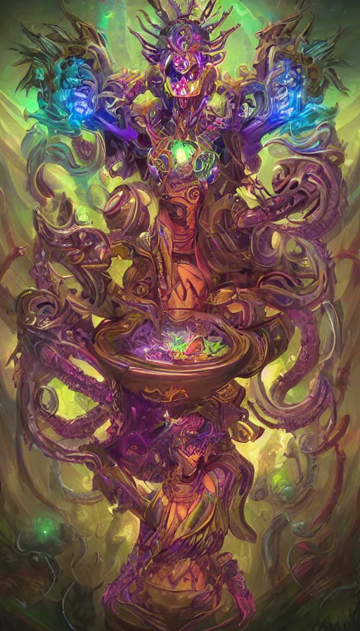 Prompt: psytrance artwork, by d & d concept artists