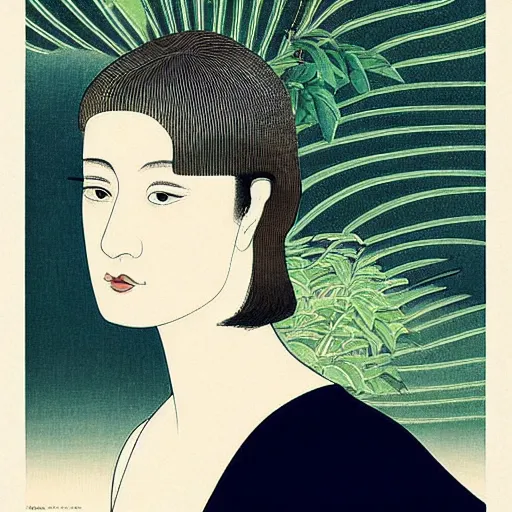 Image similar to “ evan rachel wood portrait by ikenaga yasunari and ayana otake and ko rakusui, 6 0 s poster, drawing, realistic, sharp focus, japanese, dreamy, nostalgia, faded, golden hues, floral clothes, porcelain skin ”