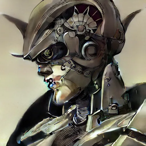 Prompt: prompt : photorealistic cinematic 3 d render of persona soft light painted by takato yamamoto, mecha attributes and armor, inspired by ghost in shell anime, smooth face feature, intricate oil painting, high detail, sharp high detail, manga and anime 1 9 8 0