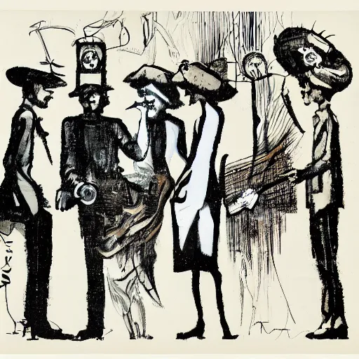 Image similar to calssical boring 1920's London angels smoking cigars , by Arthur Skizhali-Weiss and Banksy and Odilon Redon , cluttered , line art , cubist