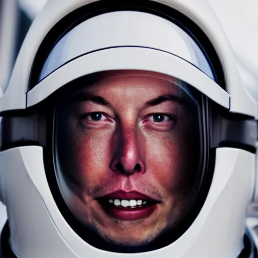 Prompt: elon musk face opens like westworld robot inside, canon eos photograph, 5 0 mm lens