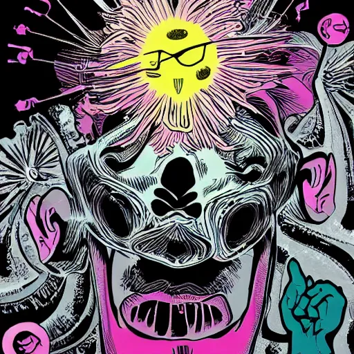 Prompt: istock by matt fraction, by andre masson ghastly. a beautiful performance art. you cannot see the future. you cannot change the past. all of life consists of running into darkness.