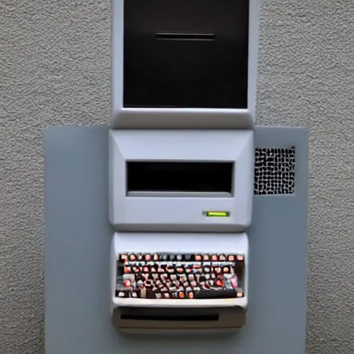Image similar to a retro computer that is a portal to another world
