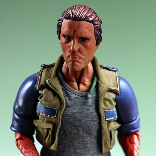 Prompt: action figure of a stereotypical american,