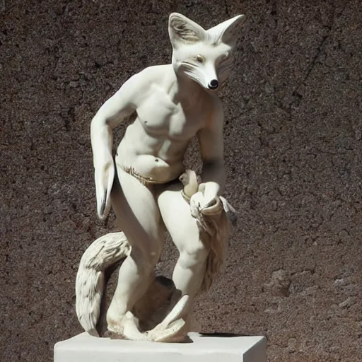 Image similar to greek statue of a fox