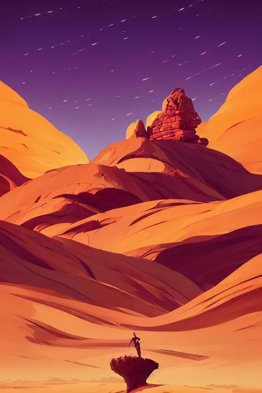 Image similar to final boss, desert scene, centered, solid bacgkround, median photoshop filter cutout vector behance, hd by artgerm, jesper ejsing, by rhads, makoto shinkai and lois van baarle, ilya kuvshinov, rossdraws, illustration, art by ilya kuvshinov and gustav klimt