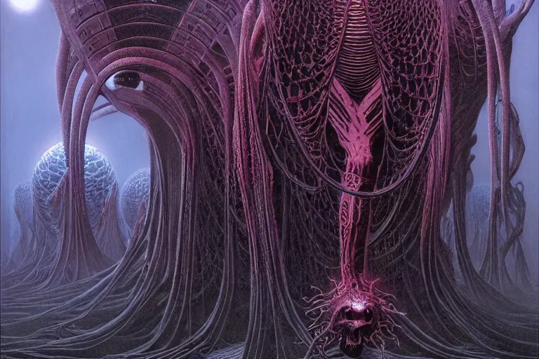 Image similar to that is not dead which can eternal lie and with strange aeons even death may die, intricate, ultra high definition, ultra detailed, symmetry, sci - fi, dark fantasy, by wayne barlowe