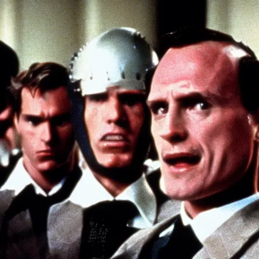 Prompt: Caesar, Brutus, Trajan in American Psycho (1999)