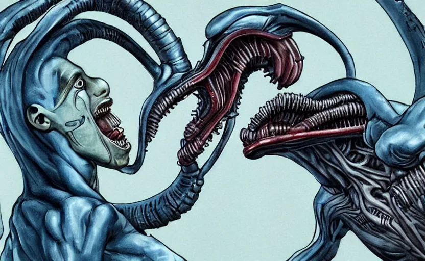 Image similar to Xenomorph as doctor,