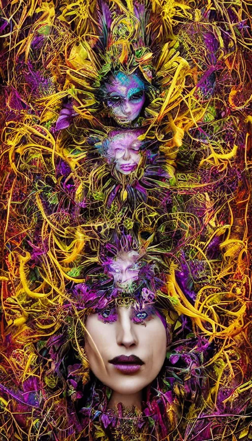 Image similar to psytrance artwork, by kirsty mitchell
