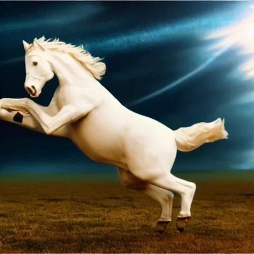 Image similar to cinematic scene of an astronaut horse doing kung fu