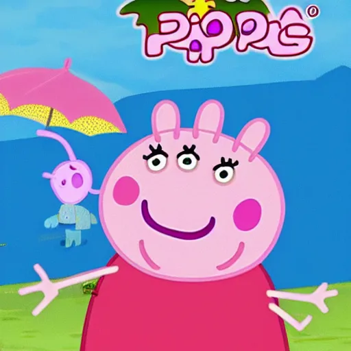 Prompt: peppa pig as an anime character