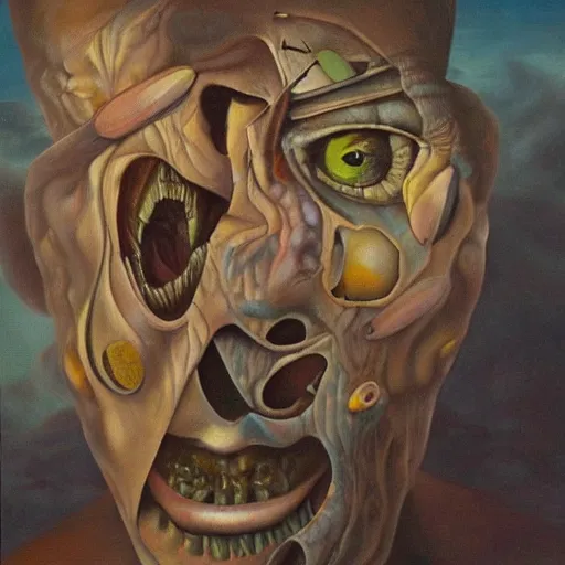 Image similar to fear lost, surrealism, oil on canvas, high detail, masterpiece