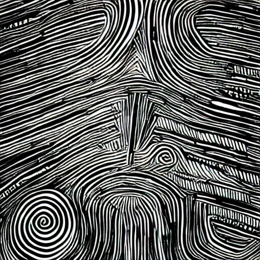 Image similar to scribble art portrait, lines, forms, shapes, abstract minimalism